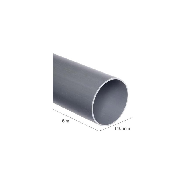 Tubo PVC-S Gris Cementar 110 mm x 6 metros - Ferretería Caperana