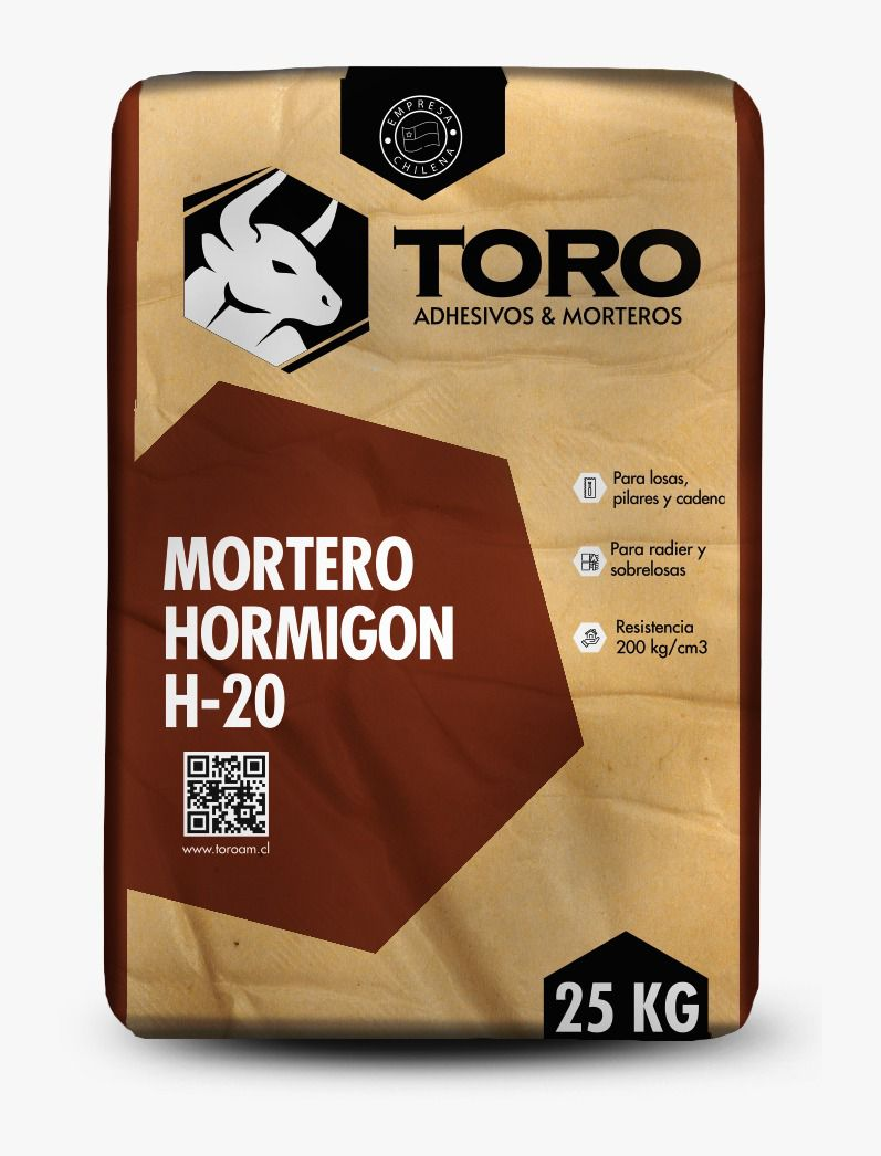 Mortero Toro H20 Mortero Hormigón H20 Toro 25 kg – Mezcla Predosificada Alta Resistencia - Ferretería Caperana Online